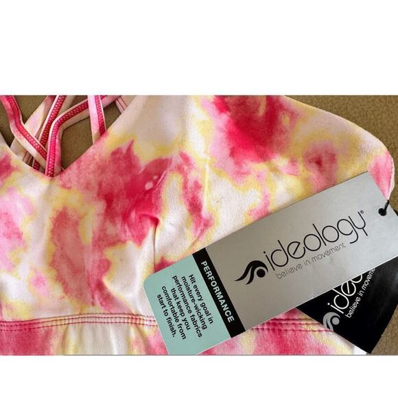 Ideology Tie Dye Sports Bra Women's Small Pink - Picture 3 of 7